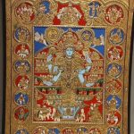 Vishnu Preserver of Worlds Tanjore Painting